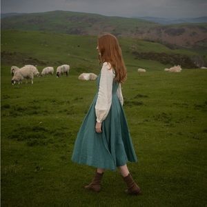 Sondeflor Teal Blue Pinafore Dress